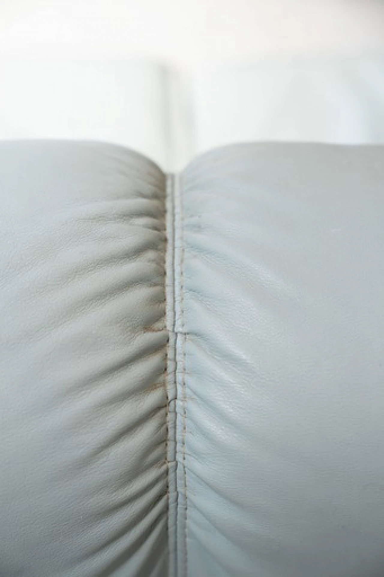 Pair of sofas and armchair in pale blue leatherette by FD Salotti, 1970s 6