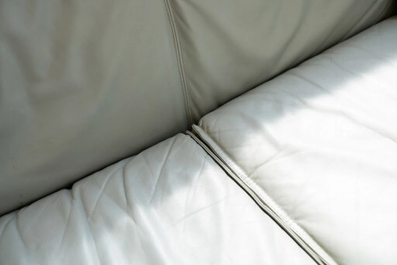 Pair of sofas and armchair in pale blue leatherette by FD Salotti, 1970s 10