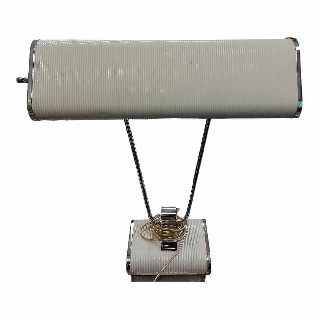 Art Deco metal table lamp by Eileen Gray for Jumo, 1950s 6