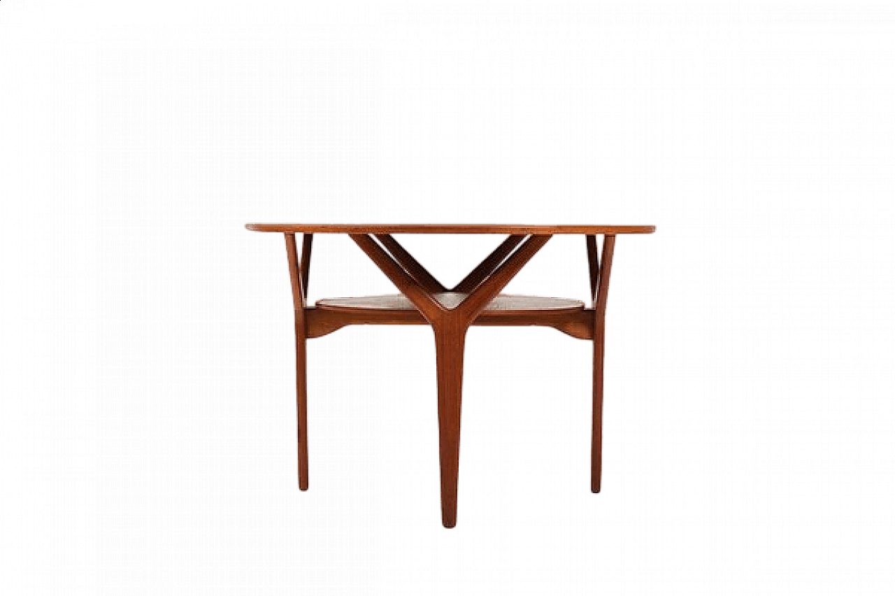 Tavolo rotondo da divano in teak di Arne Vodder per Vamo Sønderborg, anni '60 9