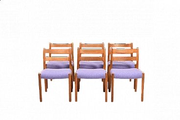 6 Solid oak 84 chairs by Niels Otto Møller for JL Møllers, 1960s