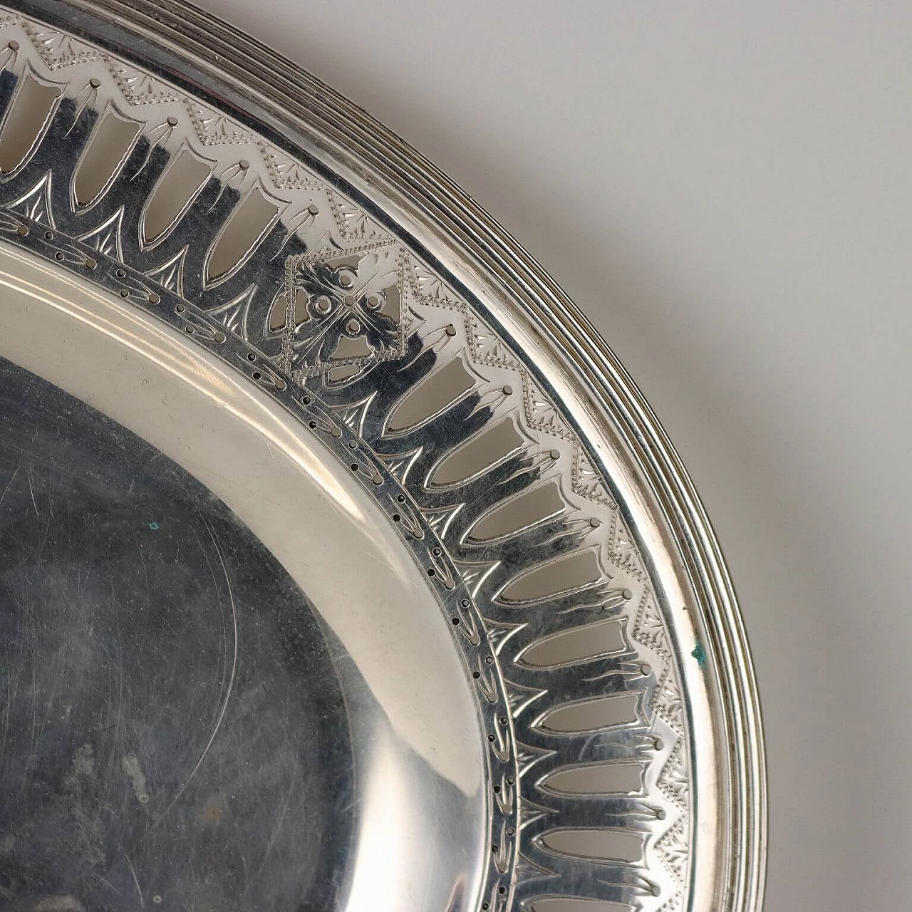 Oval silver tray by Manifattura Cesa Alessandria, early 20th century 3