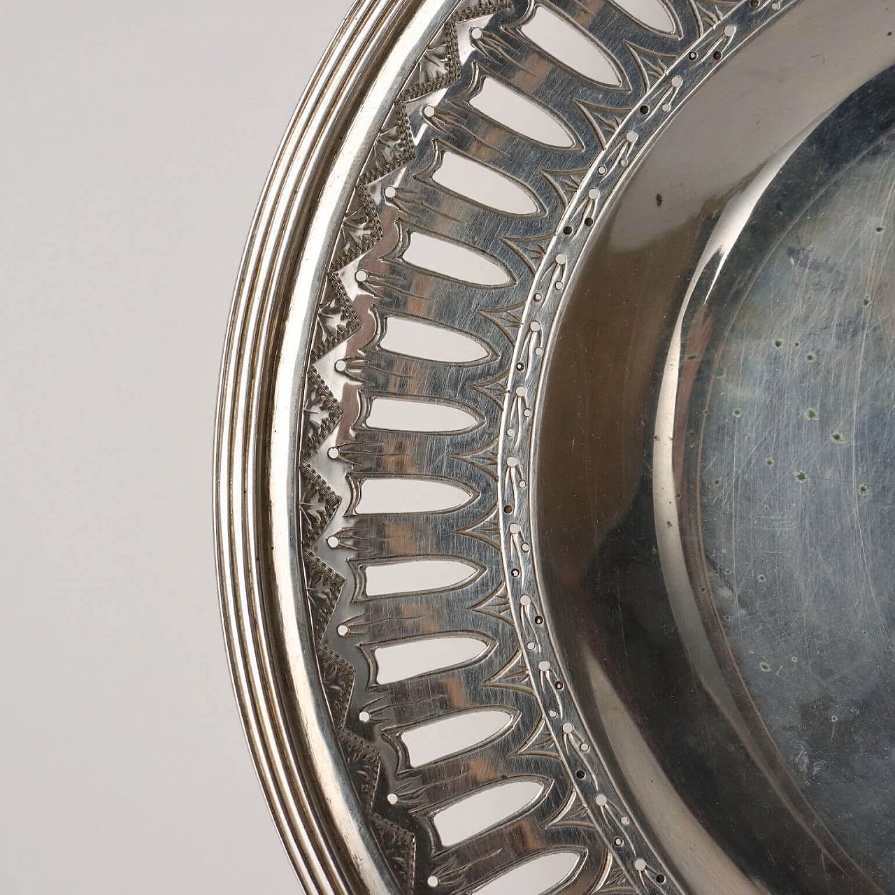 Vassoio ovale in argento di Manifattura Cesa Alessandria, inizio '900 6
