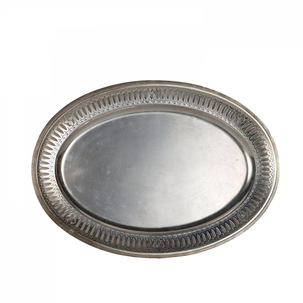 Vassoio ovale in argento di Manifattura Cesa, inizio '900 1