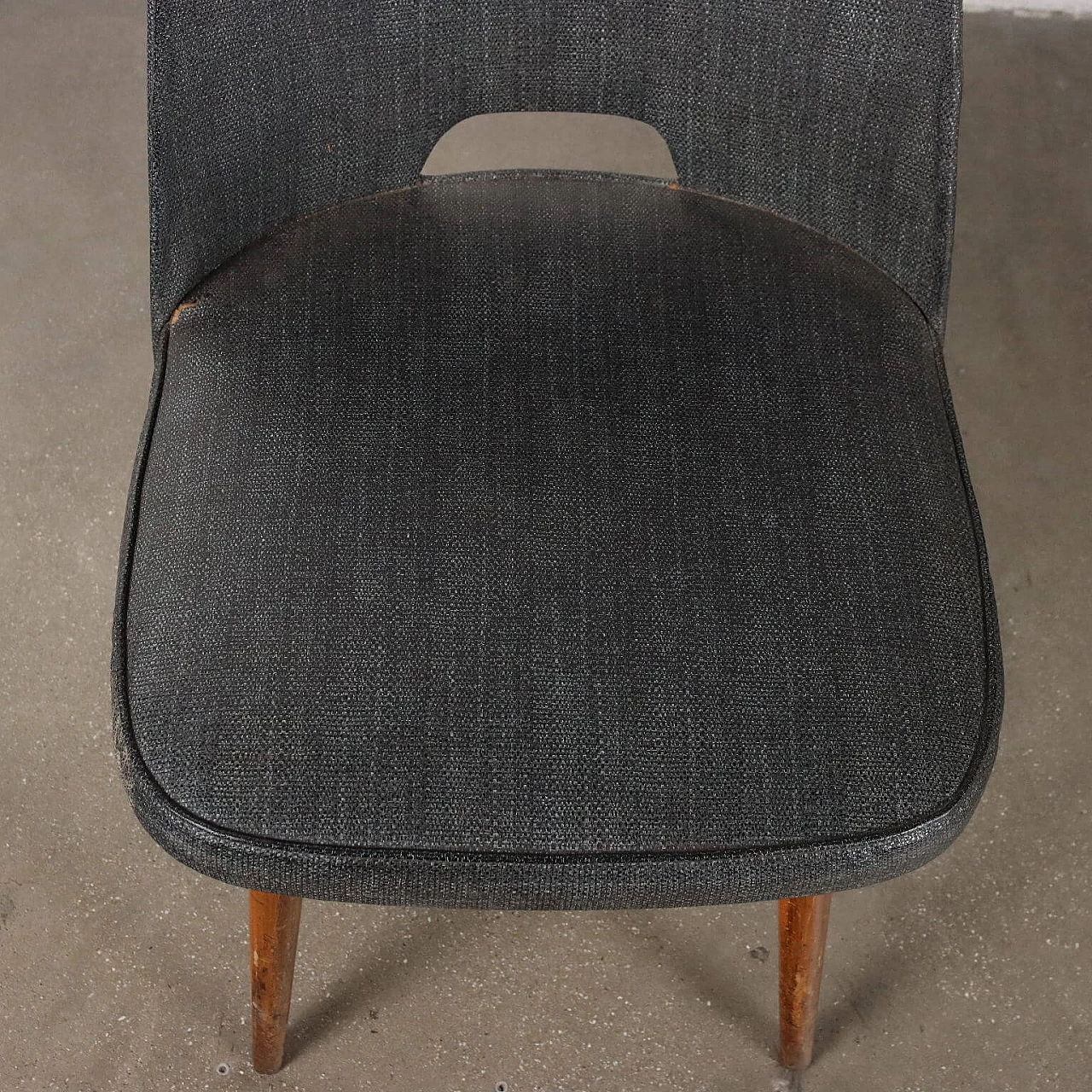 Swiss beech and skai chair, 1960s 4