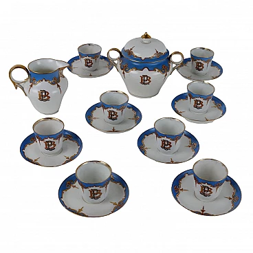 Porcelain coffee service in the style of Ginori, 1880s