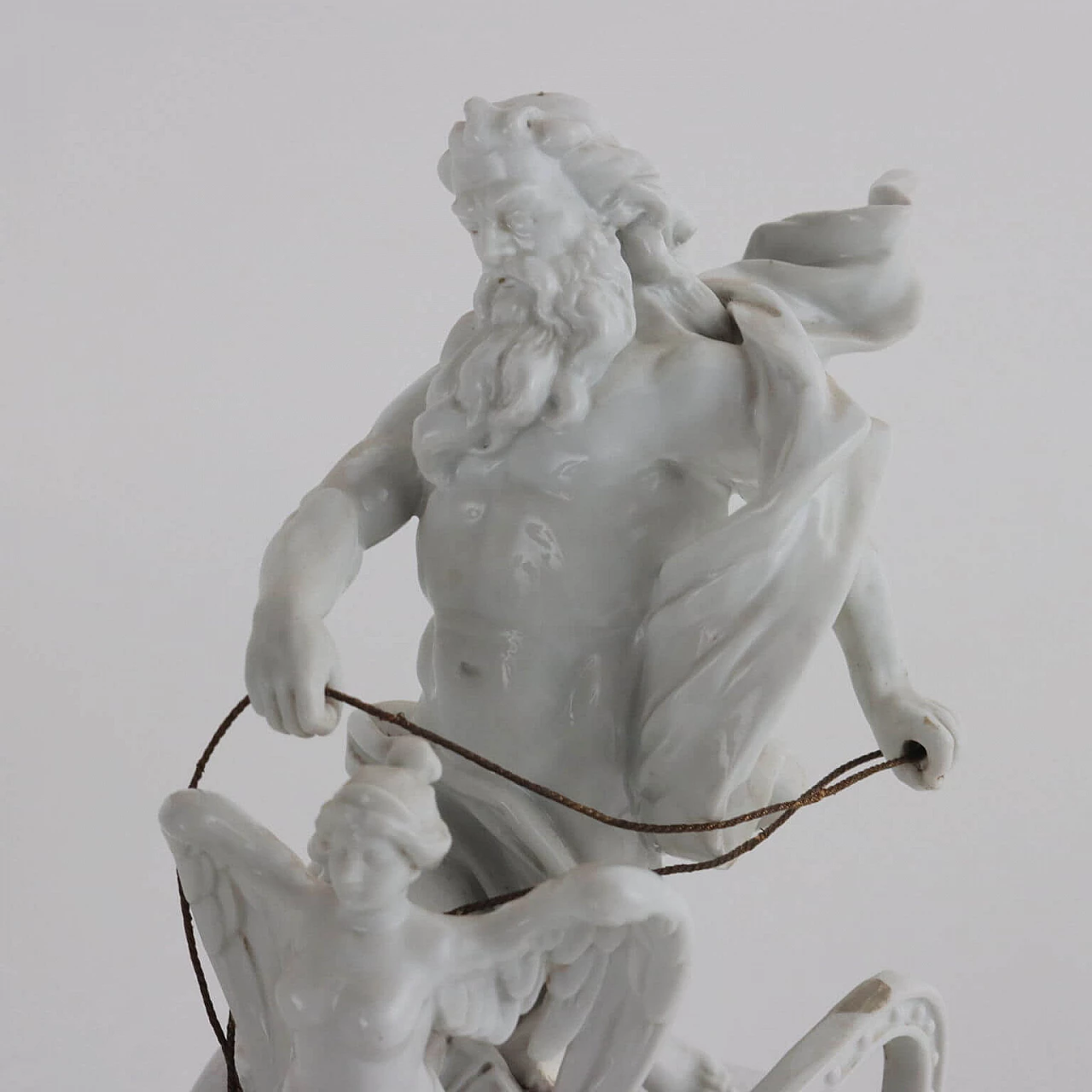 Figura mitologica su biga in porcellana di Manifattura Ginori di Doccia, metà '800 4