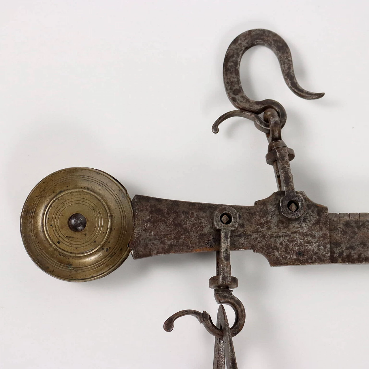 Iron and bronze stadera scale, late 19th century 3
