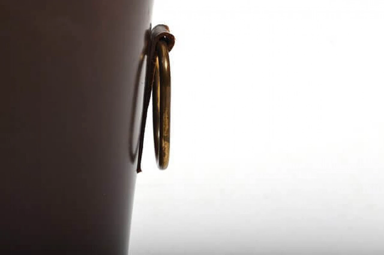 Leather basket by Carl Auböck for Illums Bolighus, 1950s 6