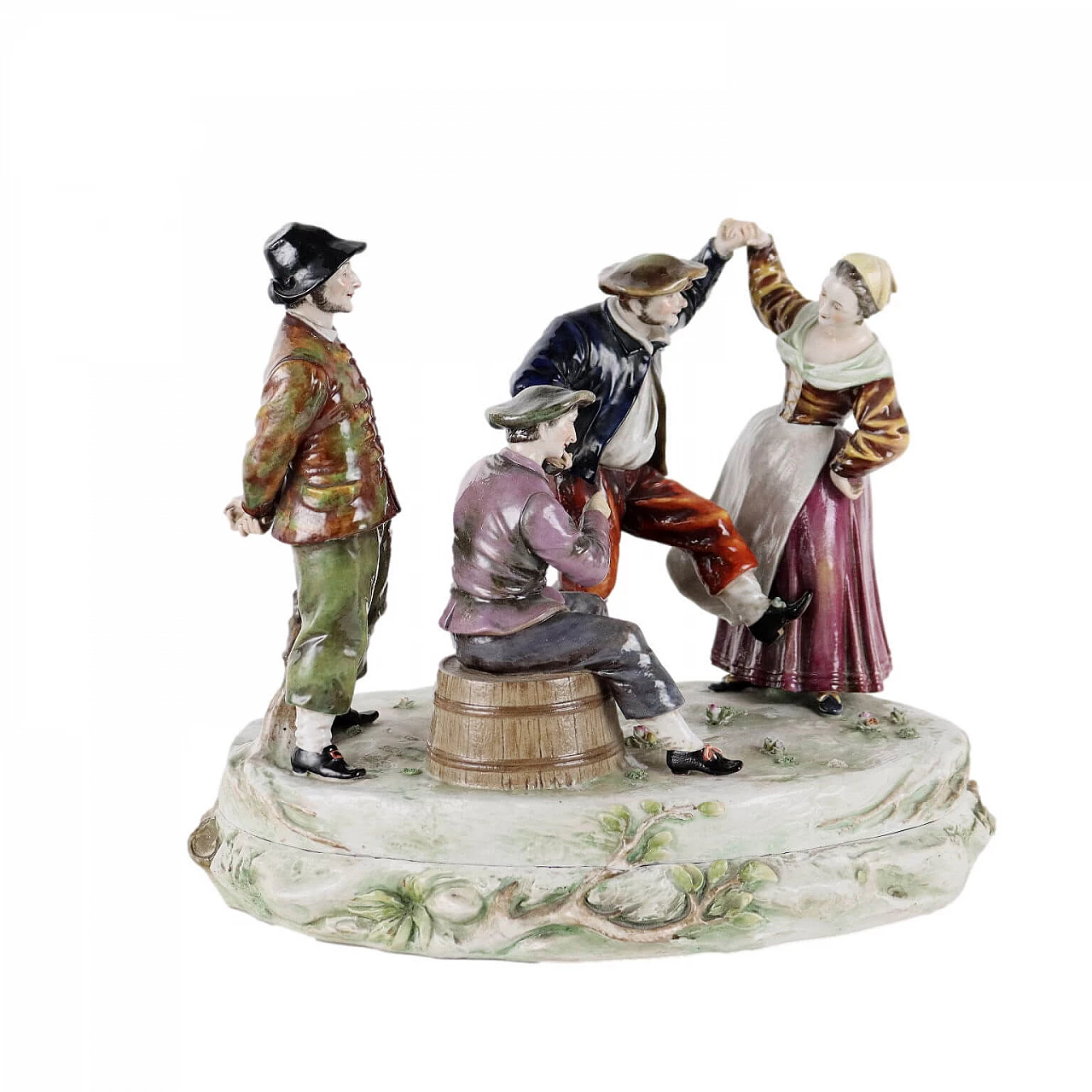 Thuringian porcelain sculpture of dancing figures, mid-19th century 1