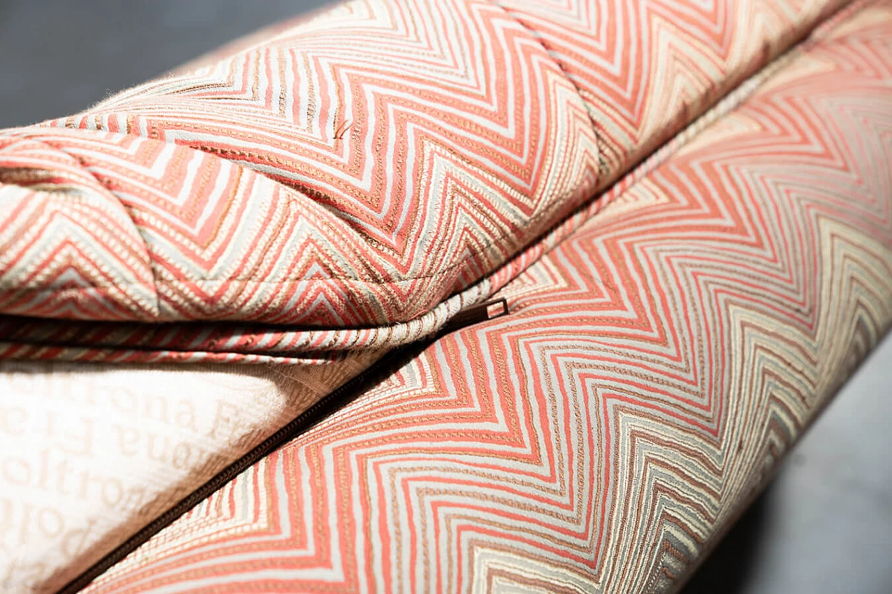 Divano letto in legno, ferro e tessuto Frau, anni '70 7