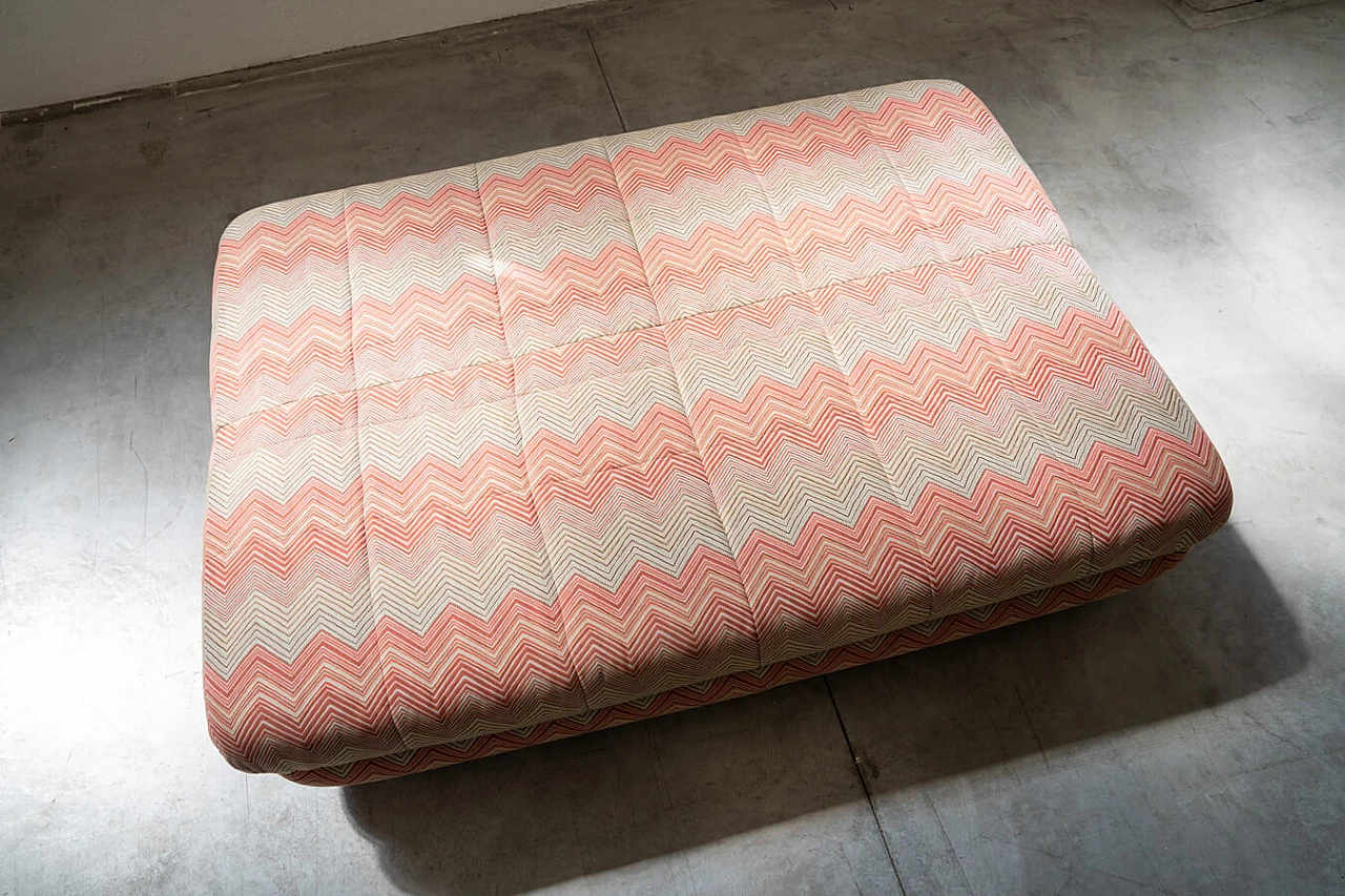 Divano letto in legno, ferro e tessuto Frau, anni '70 9