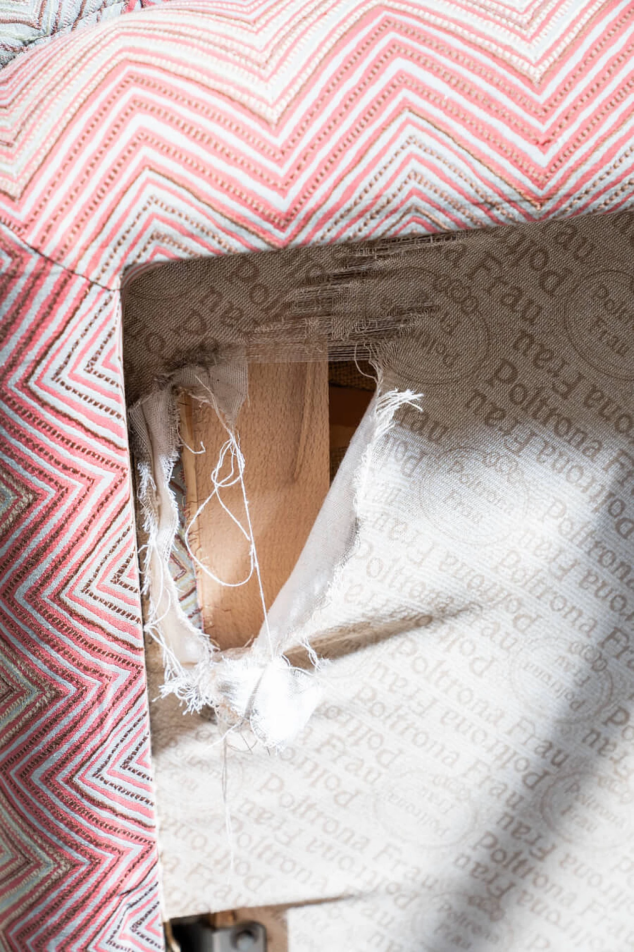 Divano letto in legno, ferro e tessuto Frau, anni '70 12