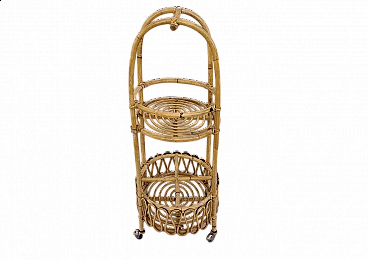 Carrello porta liquori in bambù, anni '50