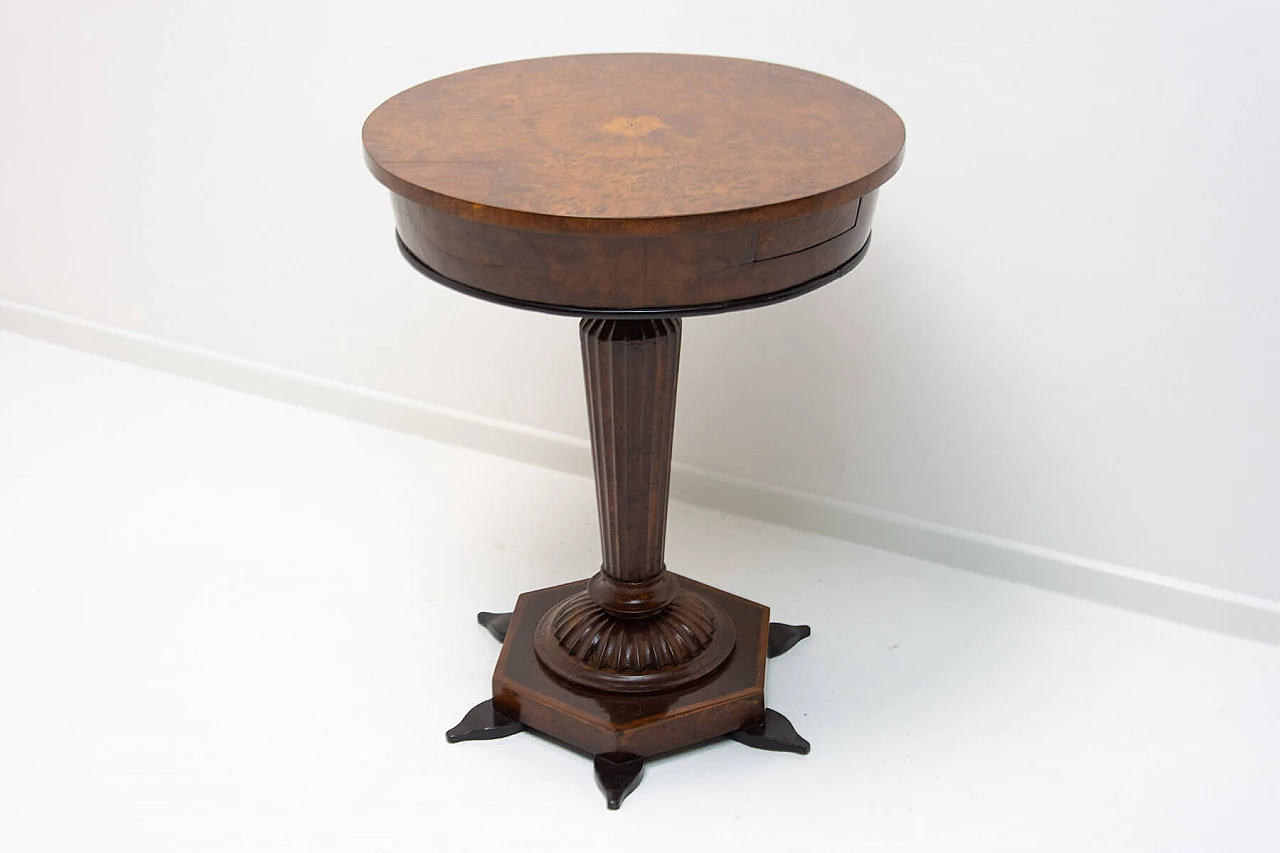 Neo-Baroque game table in walnut, oak and maple, late 19th century 2