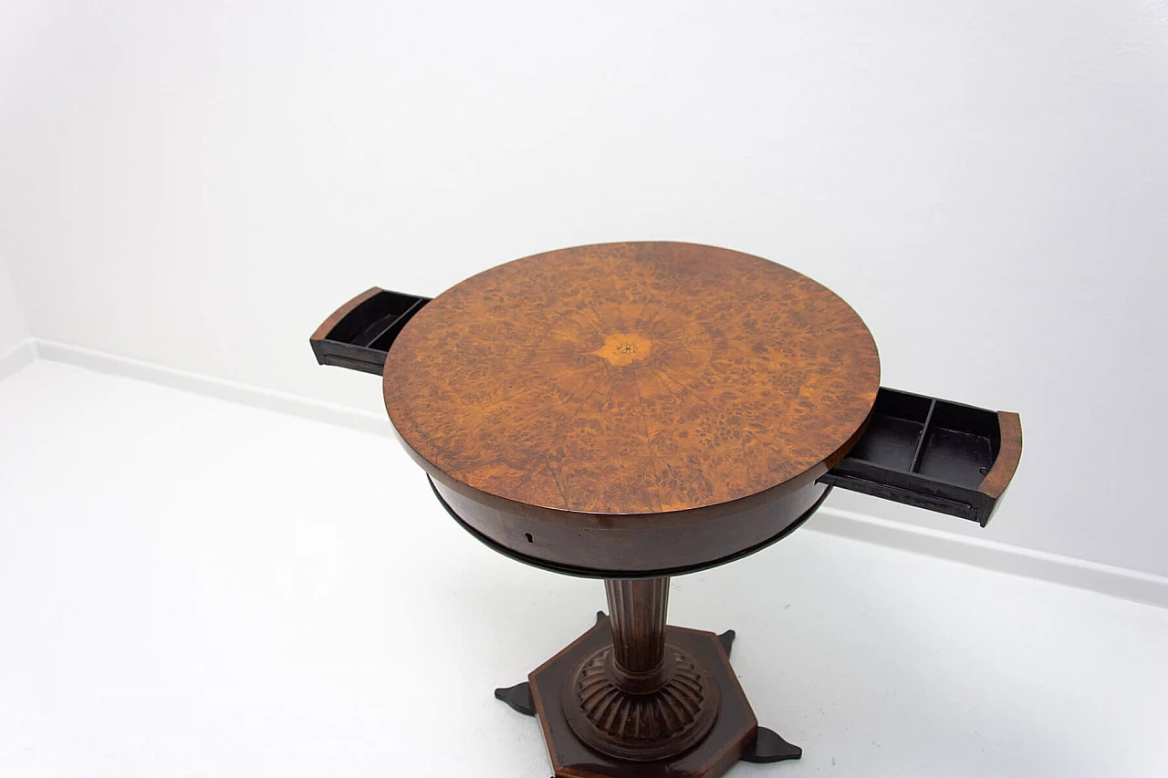 Neo-Baroque game table in walnut, oak and maple, late 19th century 15