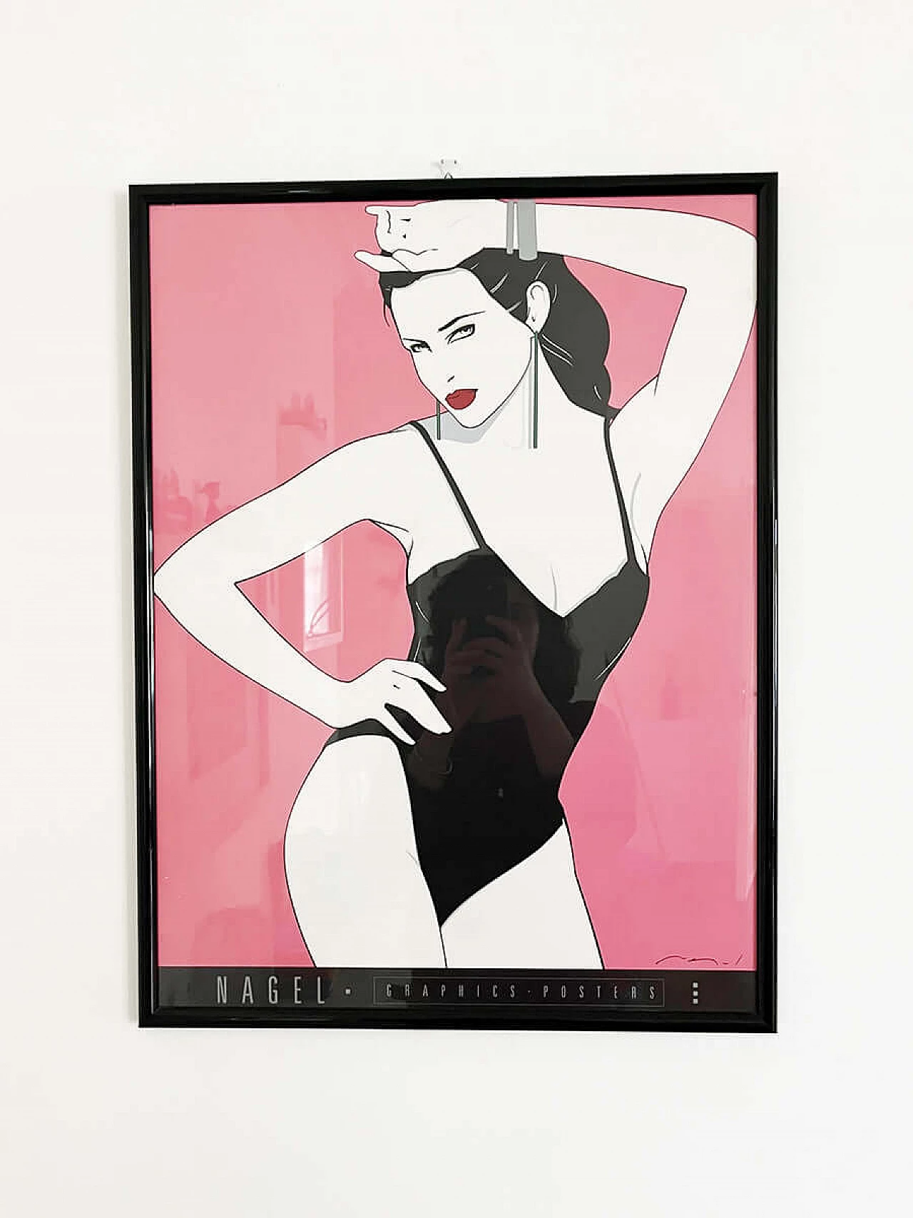 Patrick Nagel, figura femminile, poster in carta, anni '80 1
