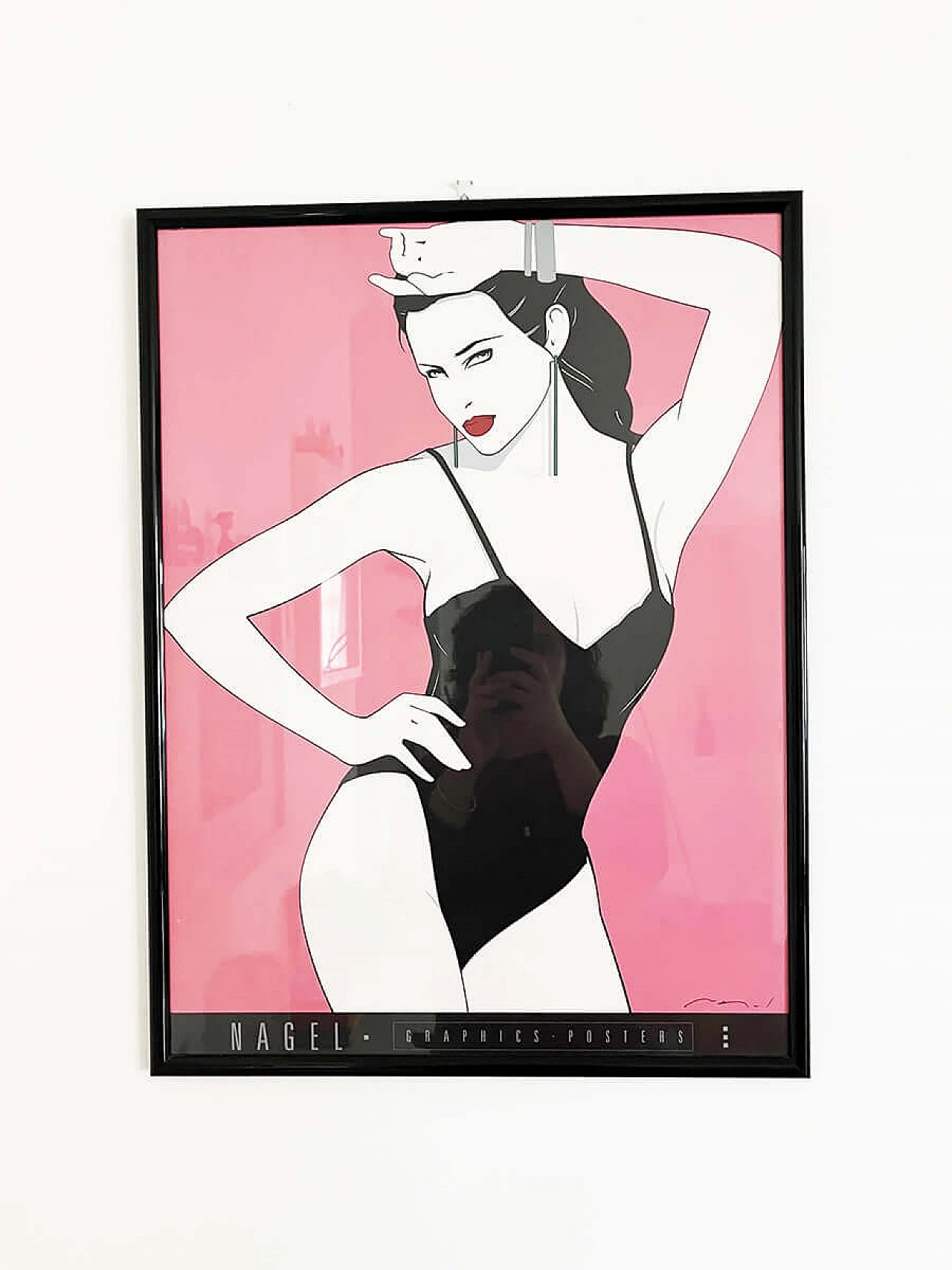 Patrick Nagel, figura femminile, poster in carta, anni '80 2