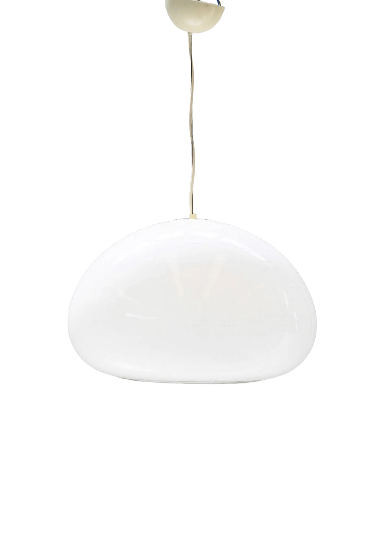Opaline glass ceiling lamp by Pier Giacomo and Achille Castiglioni for Flos, 1960s 6