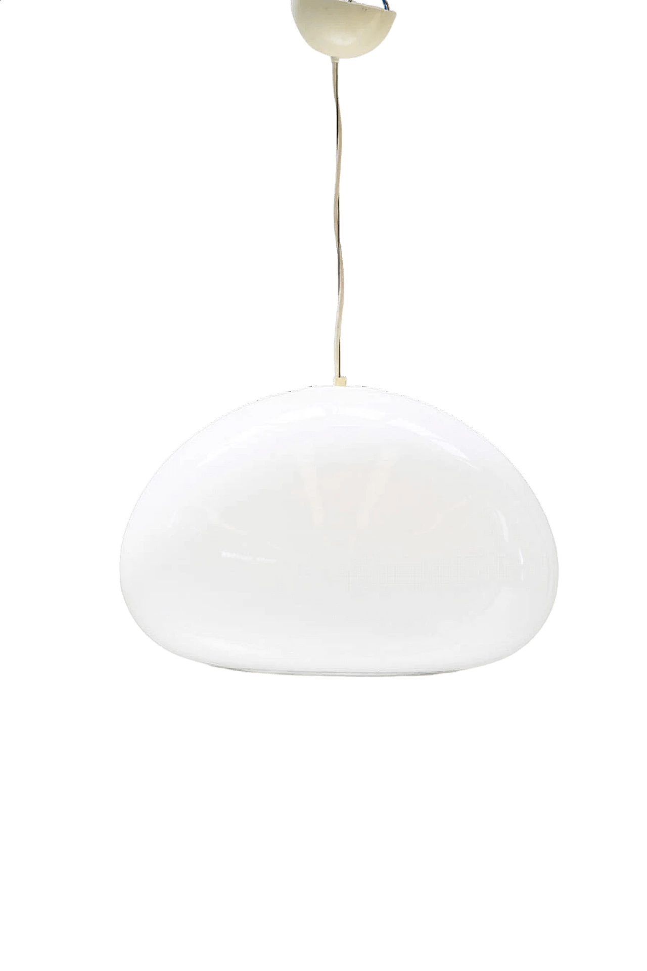 Lampada da soffitto in vetro opalino di Pier Giacomo e Achille Castiglioni per Flos, anni '60 6