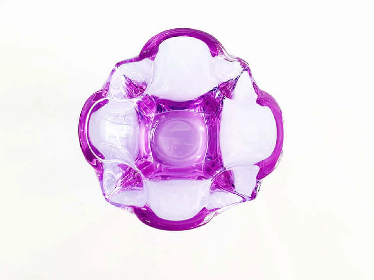 Purple Murano glass ashtray, 1970s 1