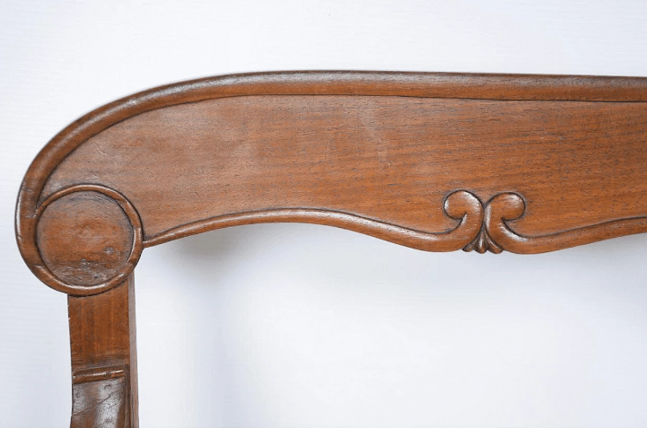 Coppia di poltrone Carlo X toscane in noce, '800 8