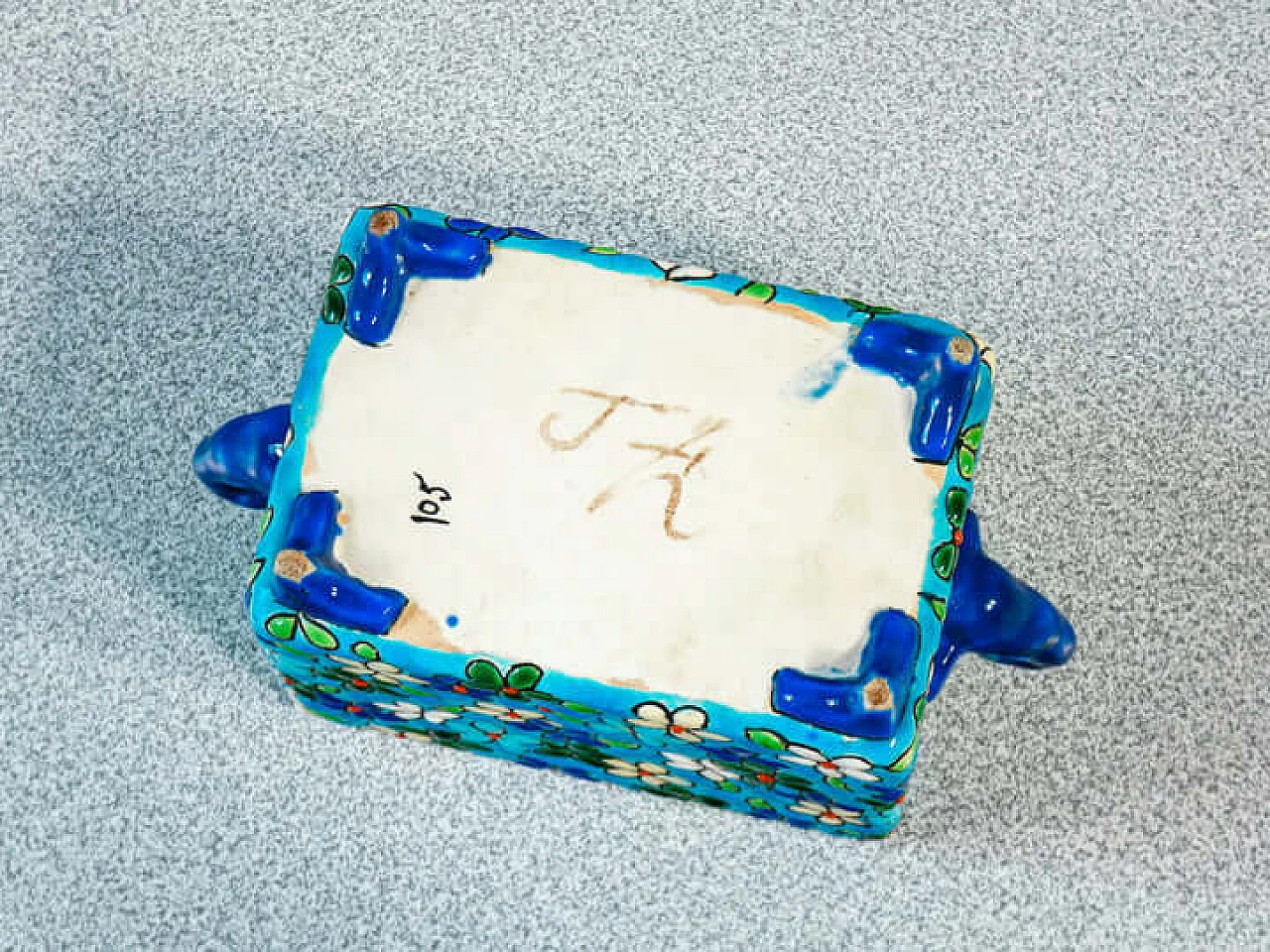 Ceramic and enamel box and vase by Emaux de Longwy, late 19th century 7