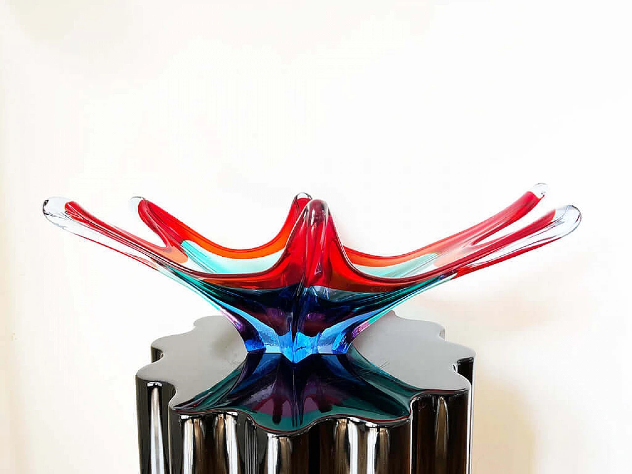 Centrotavola a punte in vetro di Murano multicolore, anni '60 4