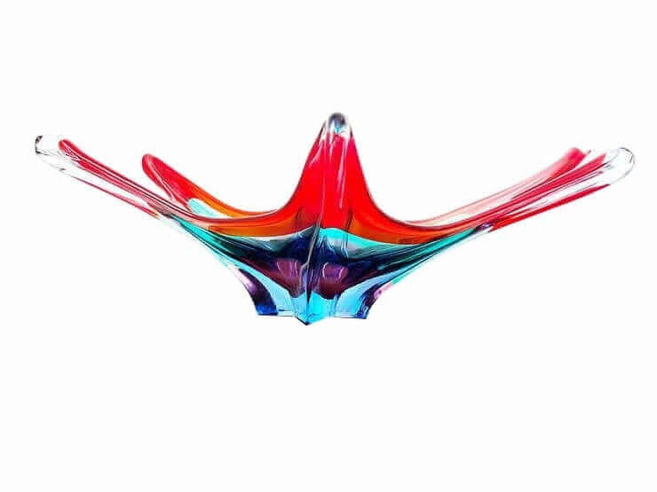 Centrotavola a punte in vetro di Murano multicolore, anni '60 5