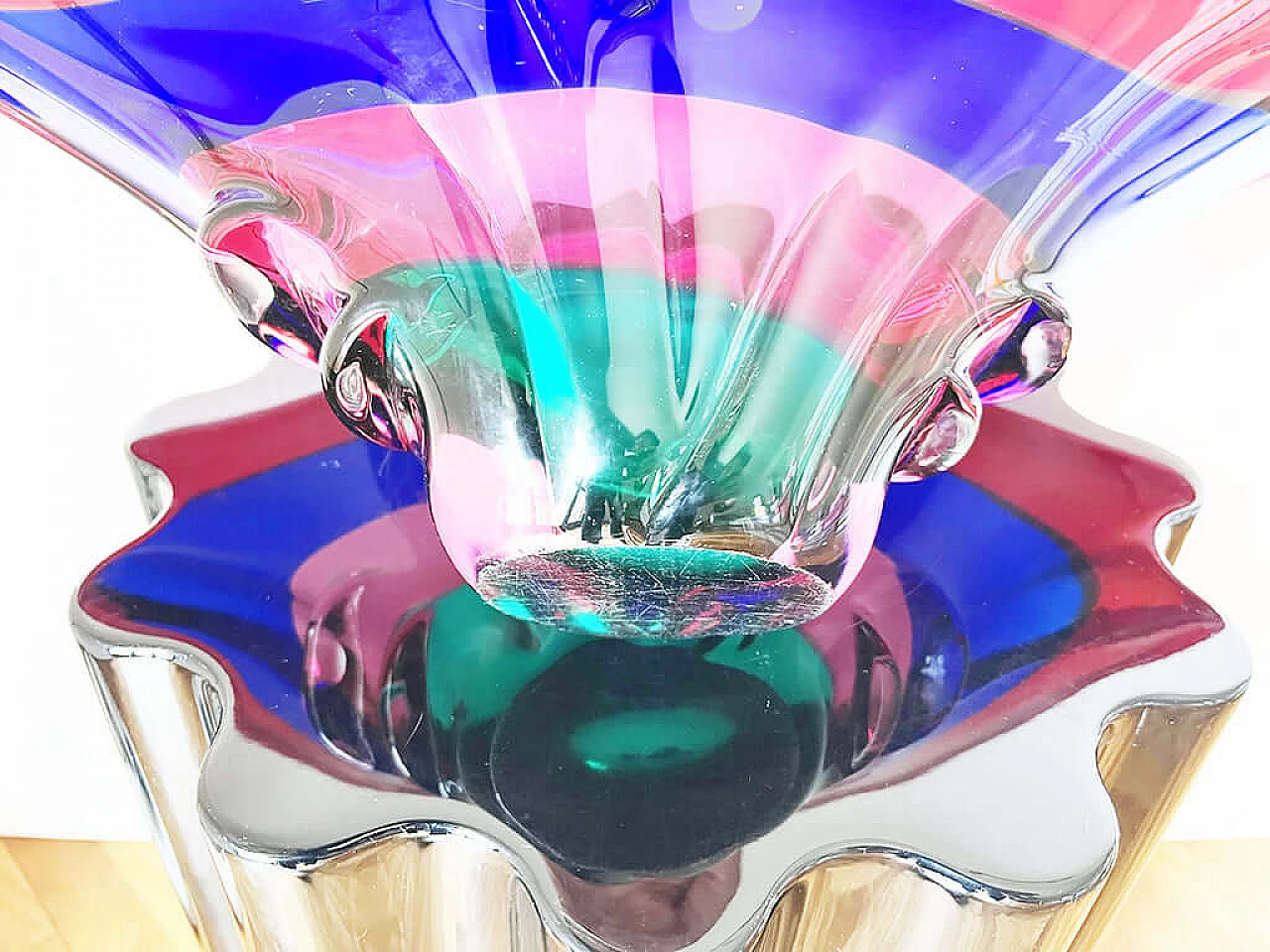 Multicolored Murano glass centerpiece, 1960s 3