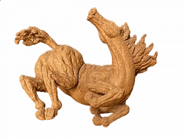 Scultura raffigurante cavallo in terracotta di Alberto Ricci, anni '70