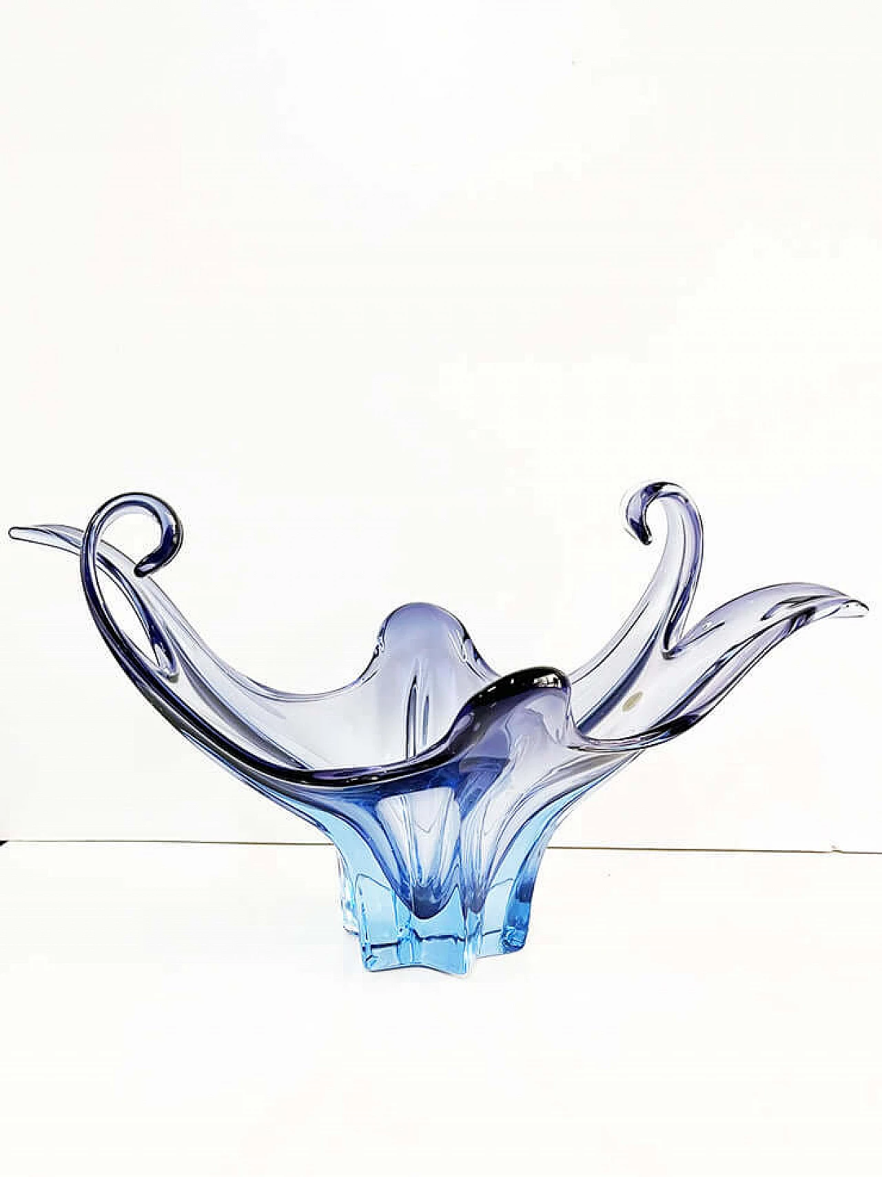 Blue Murano glass vase, 1960s 4