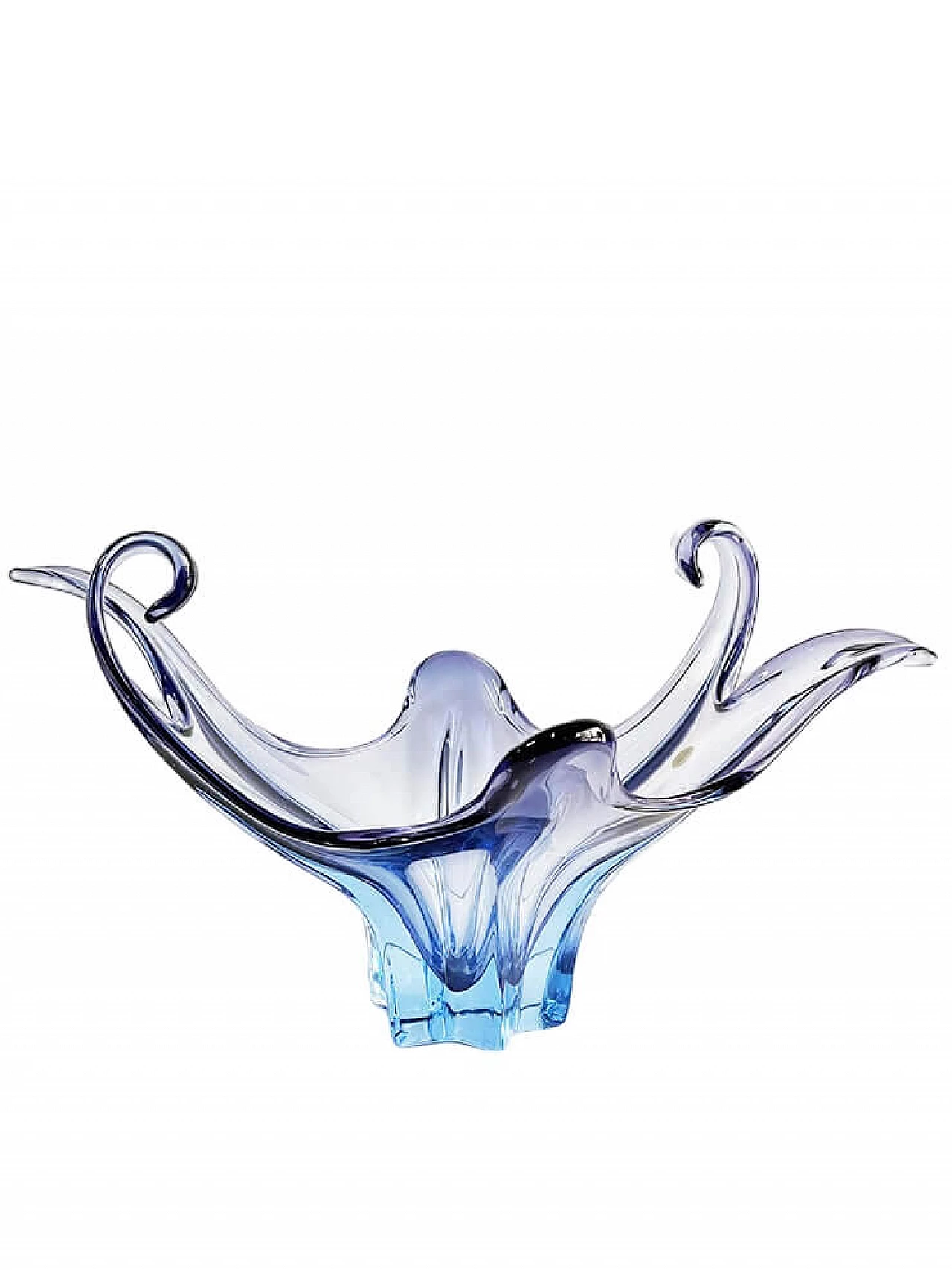 Vaso in vetro di Murano blu, anni '60 5