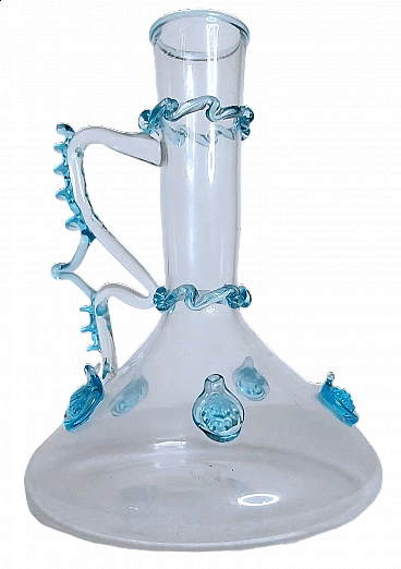 Murano glass vase with decorative flowers by Salviati, 1920s