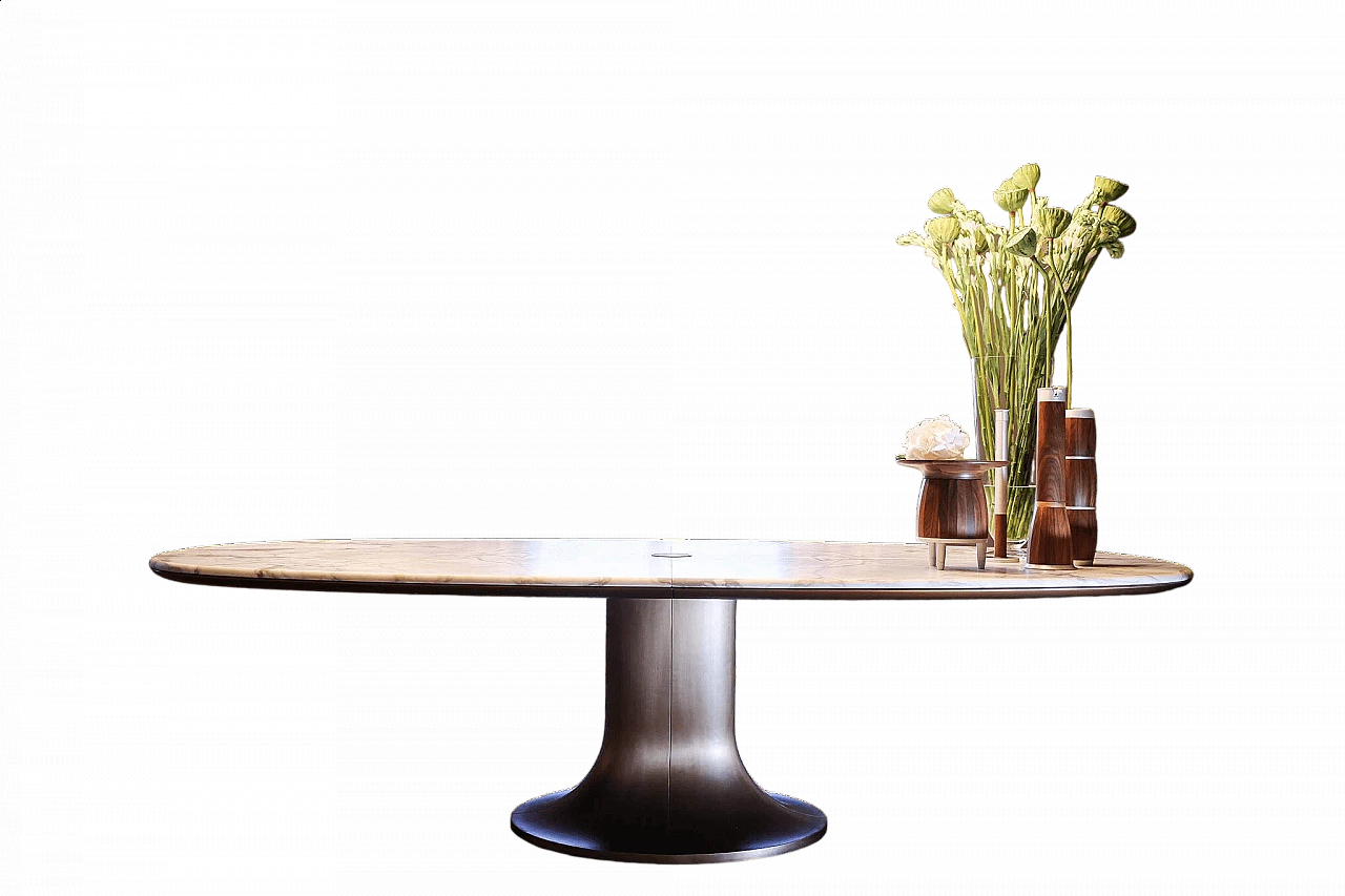 Tavolo Mizar in bronzo e marmo di Roberto Lazzeroni per Giorgetti, anni 2000 8