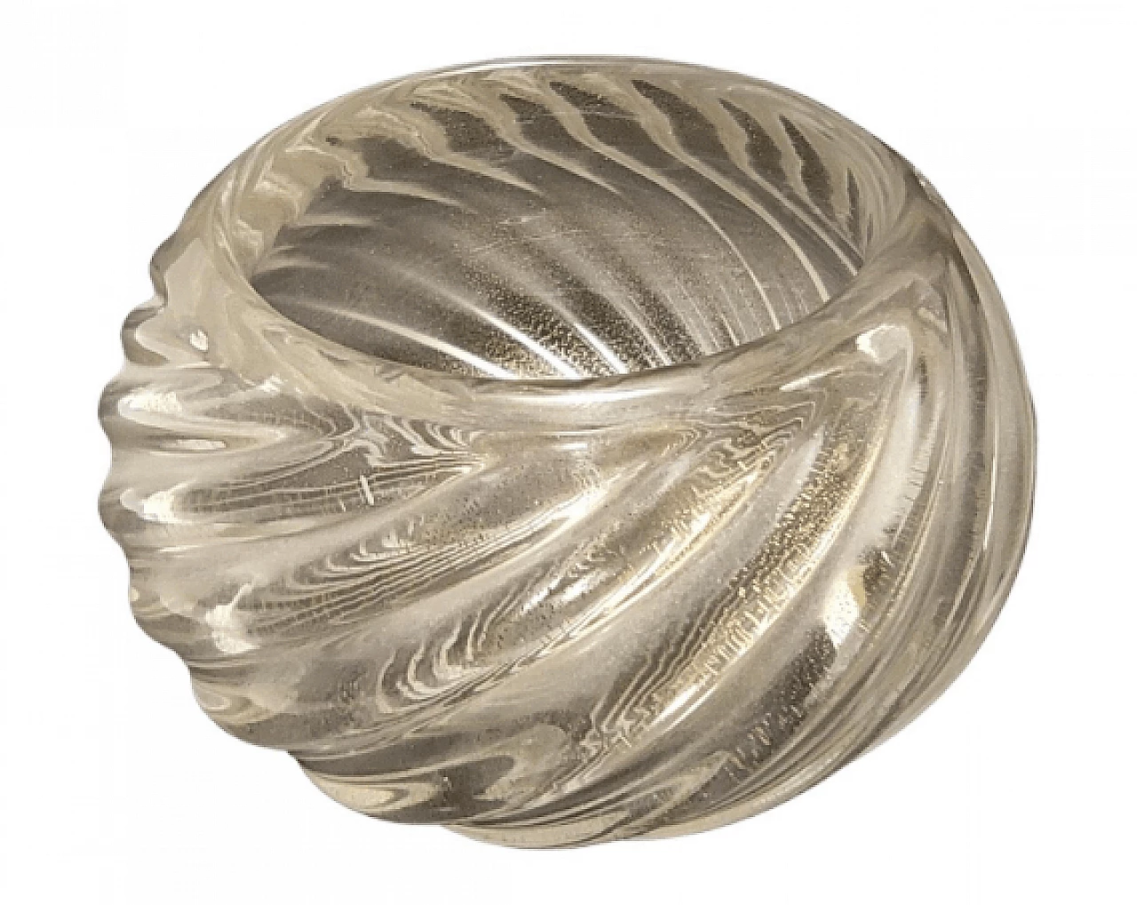 Murano glass bowl with gold leaf by Archimede Seguso, 1950s 1