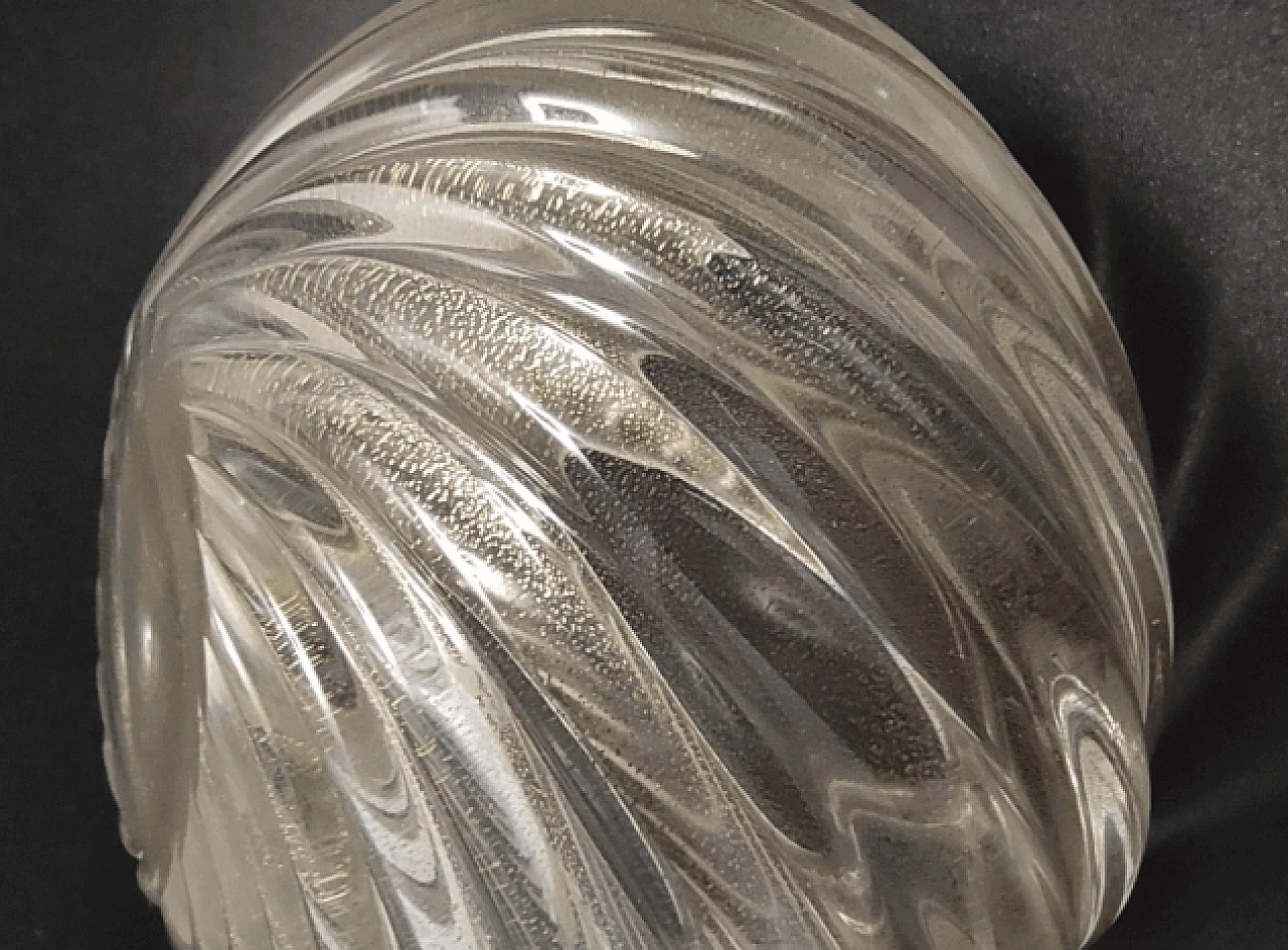 Murano glass bowl with gold leaf by Archimede Seguso, 1950s 7