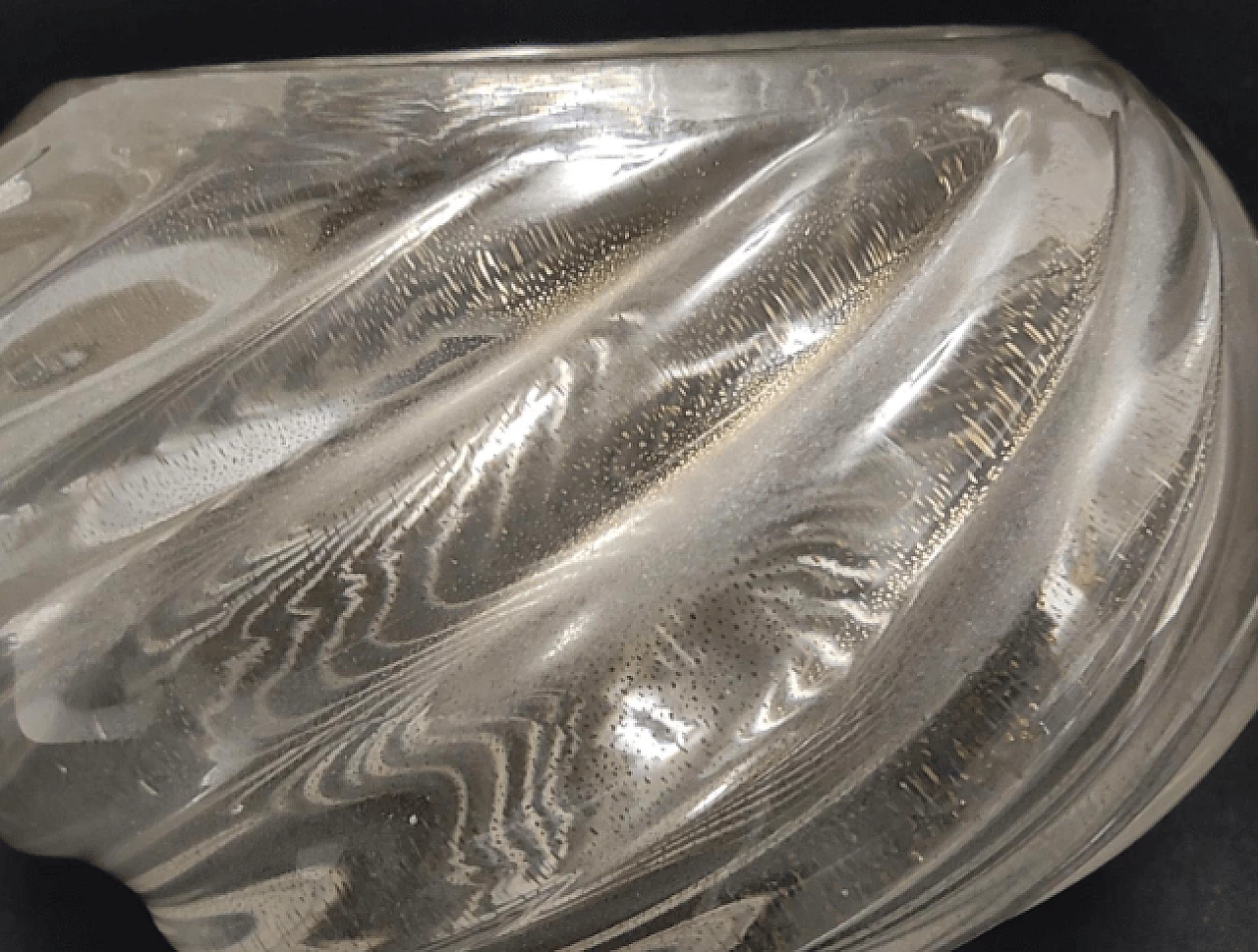 Murano glass bowl with gold leaf by Archimede Seguso, 1950s 8