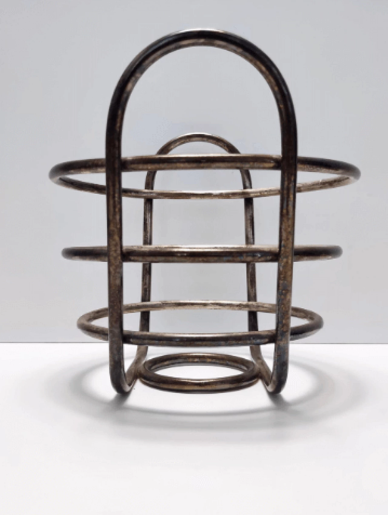 Cestino portafrutta in metallo placcato Sheffield di Lino Sabattini, anni '70 5