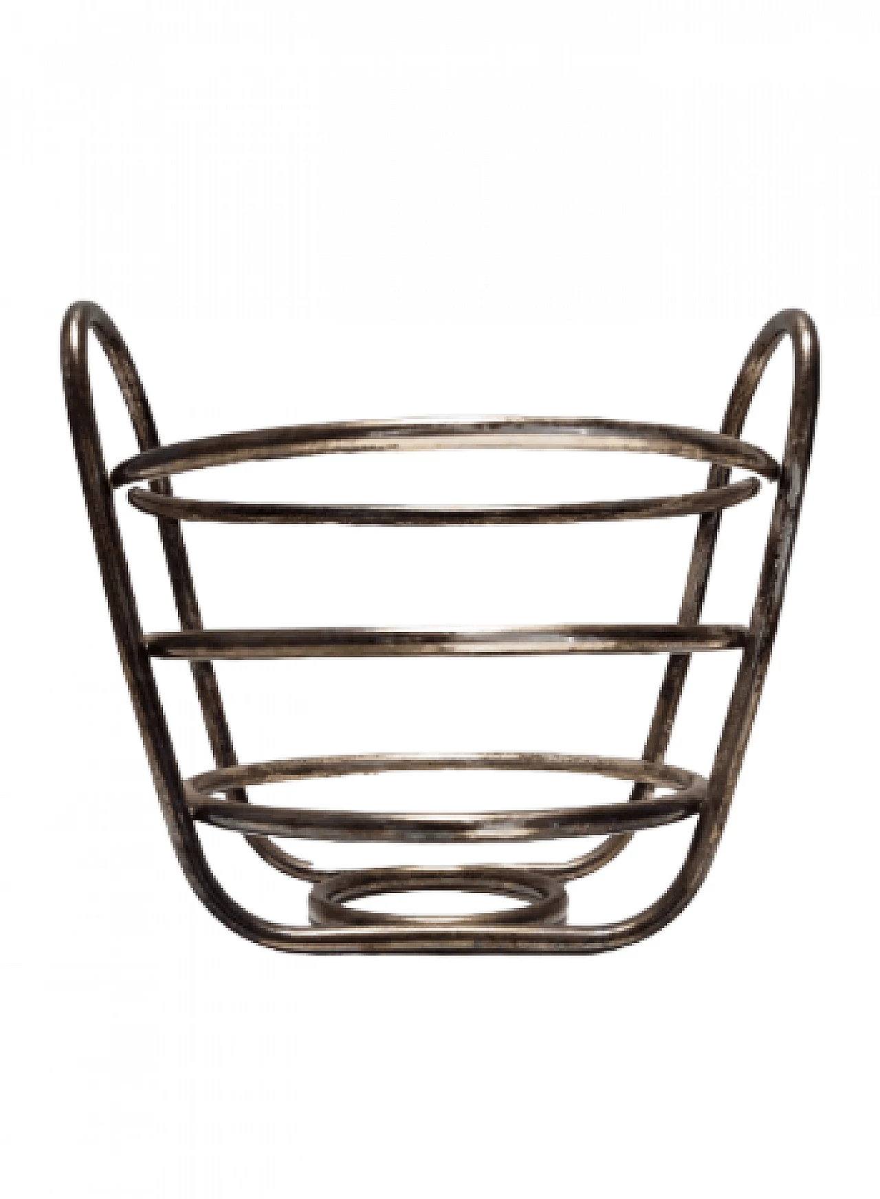 Cestino portafrutta in metallo placcato Sheffield di Lino Sabattini, anni '70 8