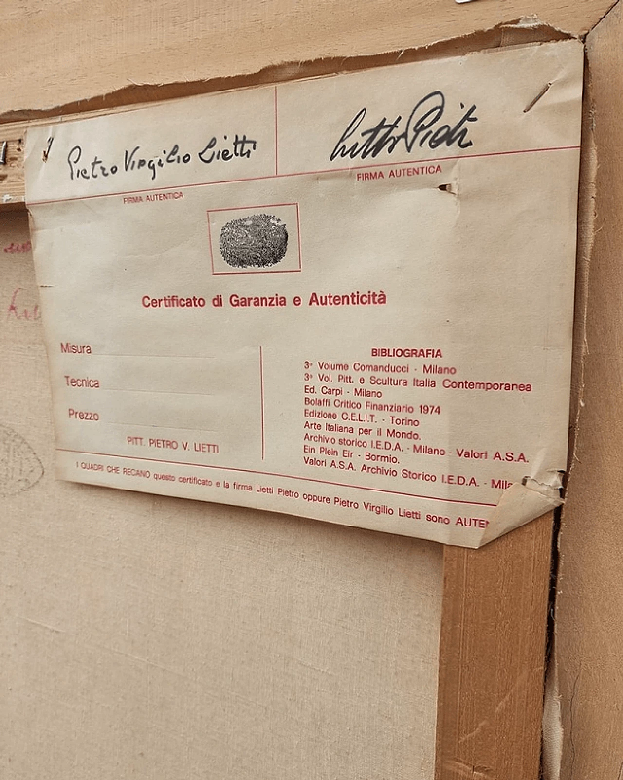 Pietro Virgilio Lietti, glimpse of courtyard, oil painting on canvas 4