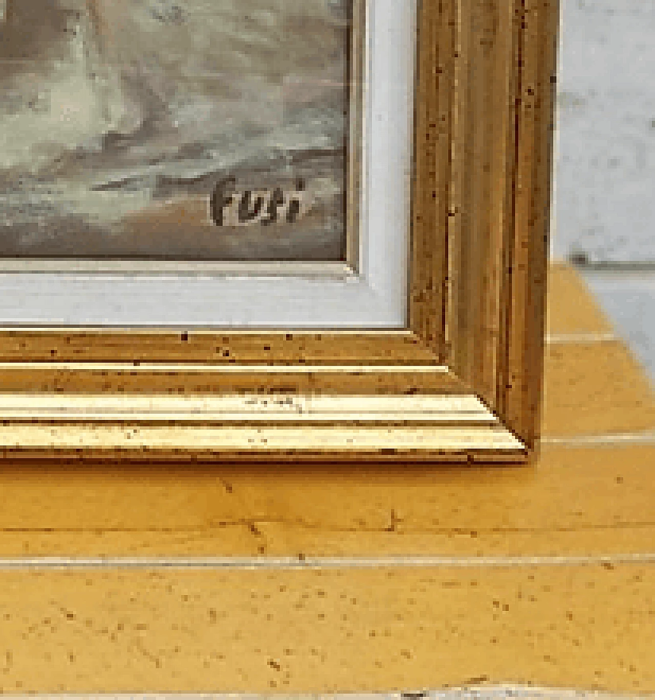 Fusi, still life with fruit, oil painting on canvas, 1980s 2