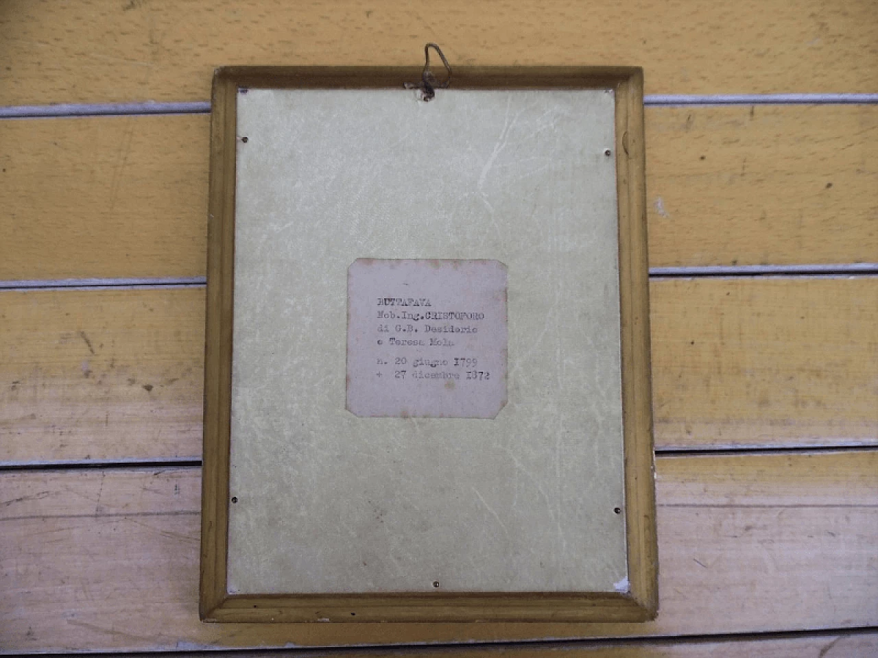 Photograph of nobleman Cristoforo Buttafava with frame, 19th century 2