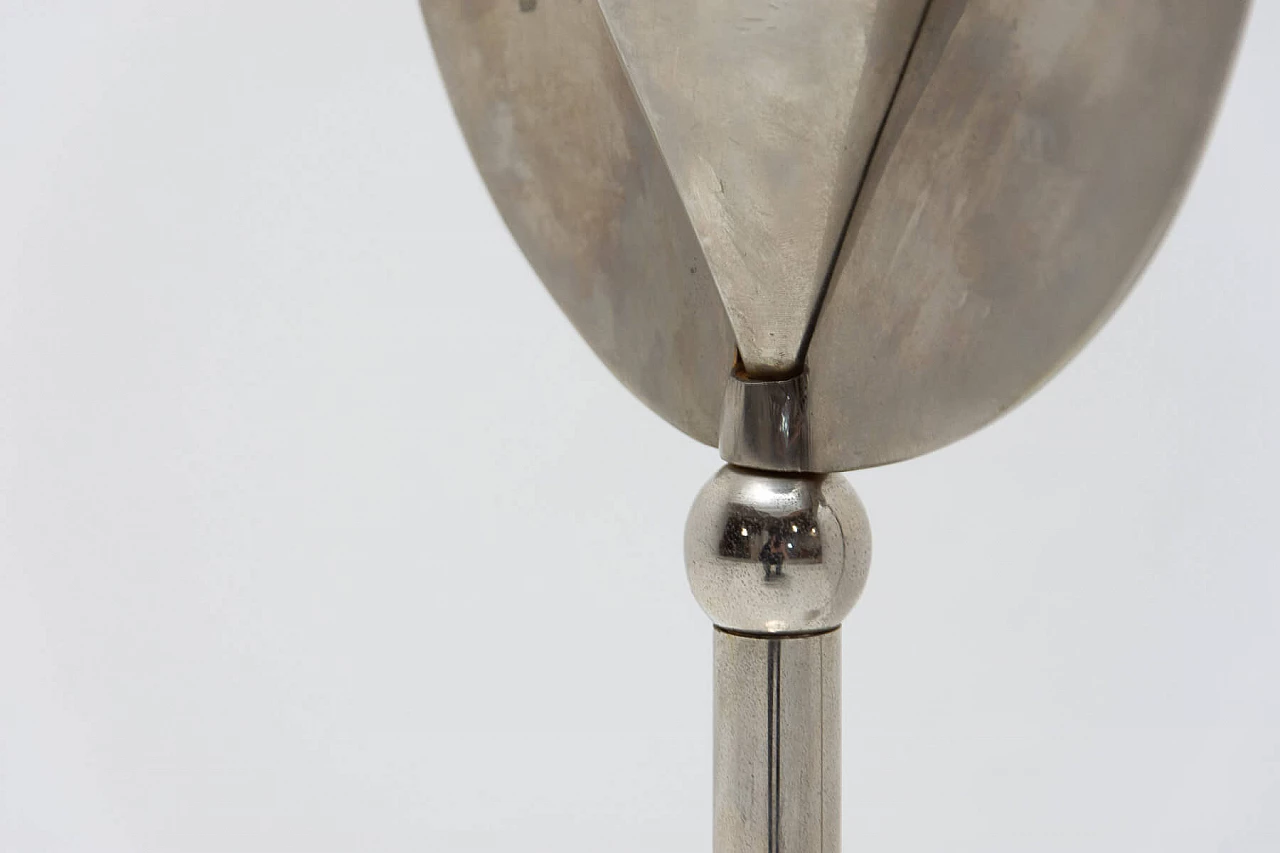 Coppia di candelieri cromati Art Deco, anni '30 14