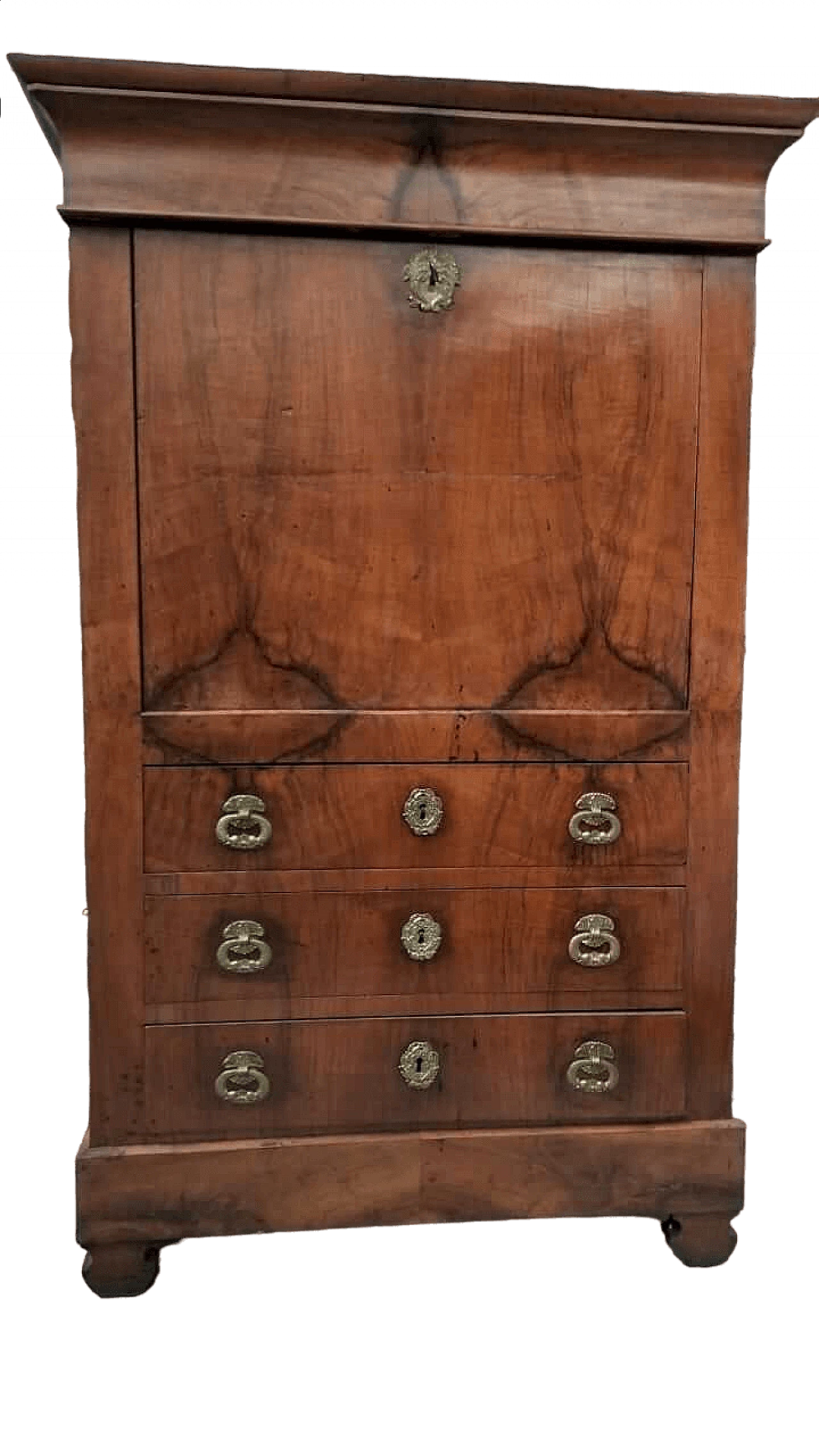 Secretaire Napoleon III in walnut and walnut burl, mid 19th century 13