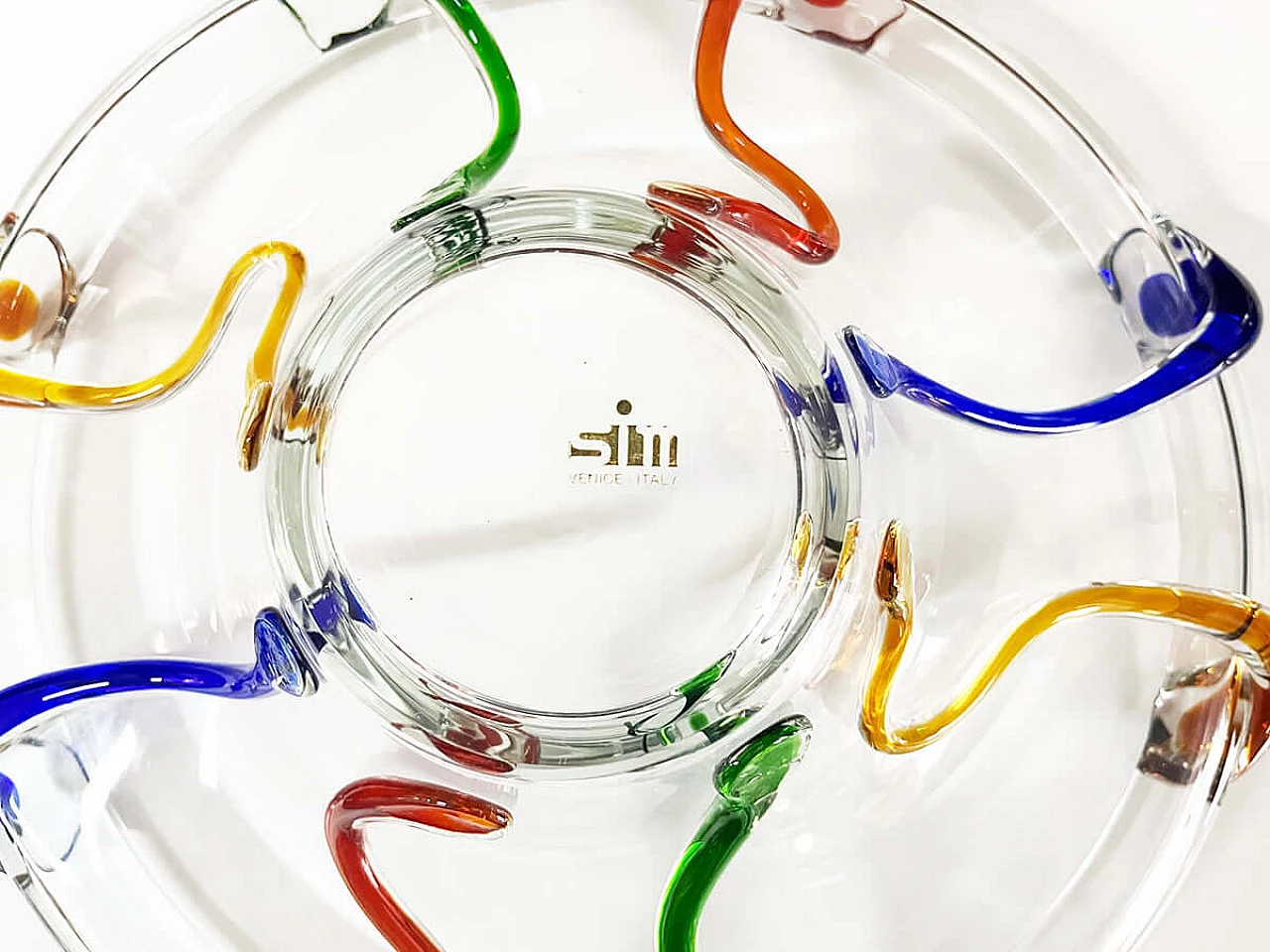 Ciotola in vetro di Murano di Sim, anni '80 3
