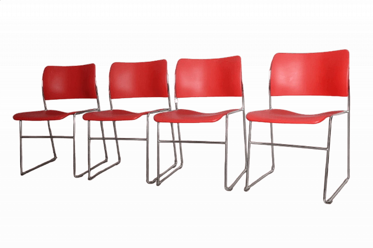 4 Chairs 40/4 by David Rowland for Howe, 1990s 9