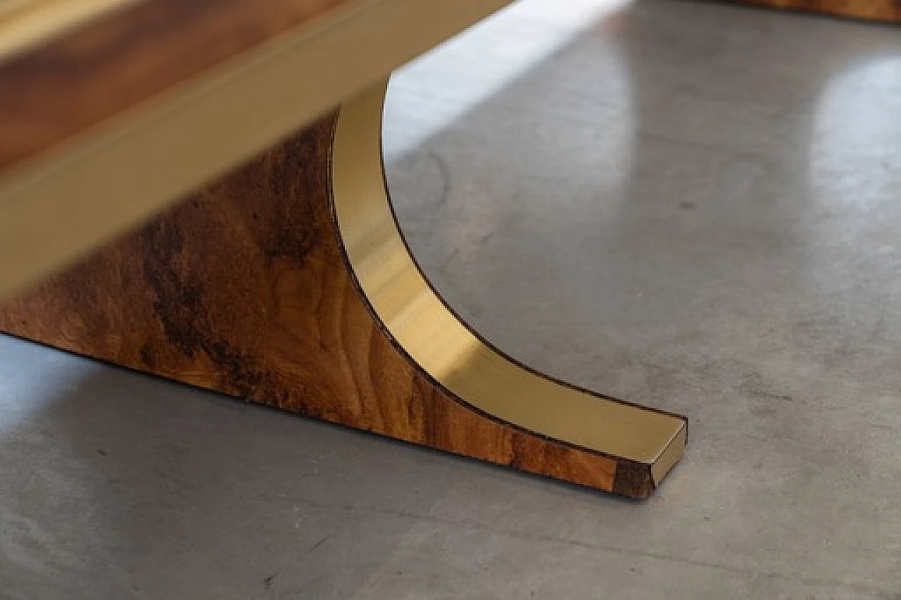 Briar-root, glass and gilded aluminum display counter, 1970s 5