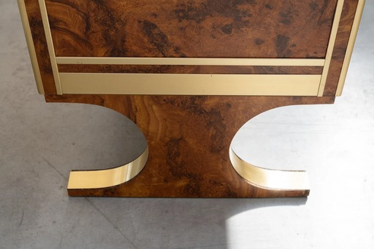 Briar-root, glass and gilded aluminum display counter, 1970s 9