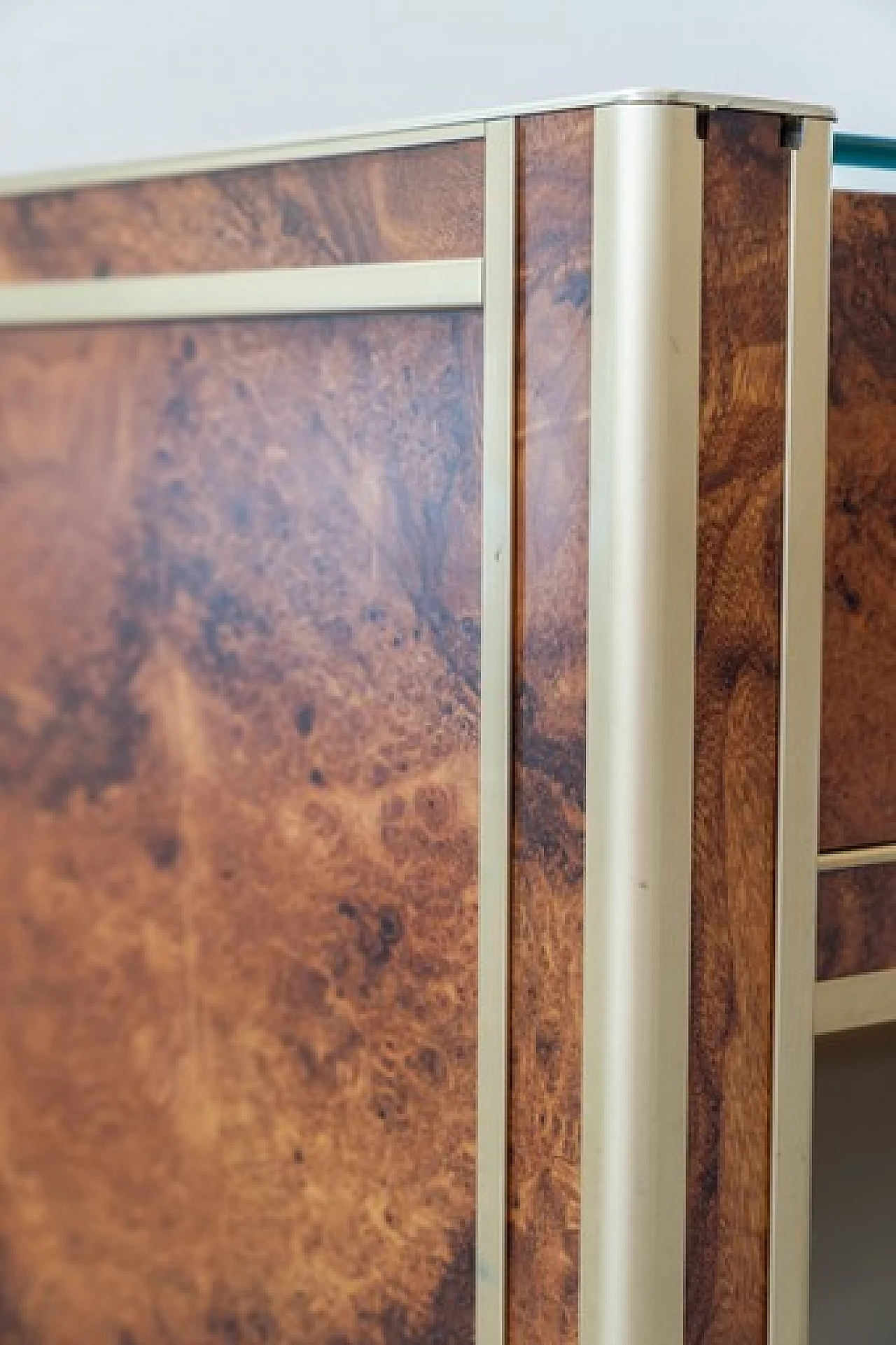 Briar-root, glass and gilded aluminum display counter, 1970s 16